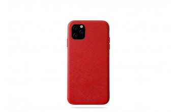 Faux Leather Case for iPhone 11 Pro - red
